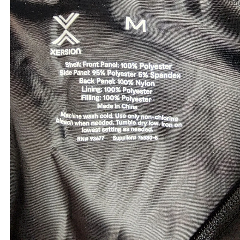 Xersion Womens Black Quilted Full Zip Active Vest Medium 305613 New With Tags - Picture 8 of 8